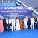 LAUNCH OF SANGHMITRA, YARD 3039 (NEXT GENERATION OFFSHORE PATROL VESSEL) AT M/s GRSE, KOLKATA