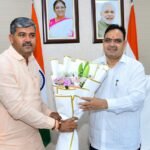 मुख्यमंत्री भजनलाल शर्मा से जिलाध्यक्ष जसराज राजपुरोहित की आत्मीय भेंट,विकास एवं संगठनात्मक विषयों पर हुई विस्तृत चर्चा