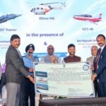 HAL hands over 2 LCA FOC Twin Seater Trainers & 3 HTT 40 Basic Trainers to IAF and 4 Dhruv NG helicopters to PHL in the presence of Raksha Mantri & Civil Aviation Minister